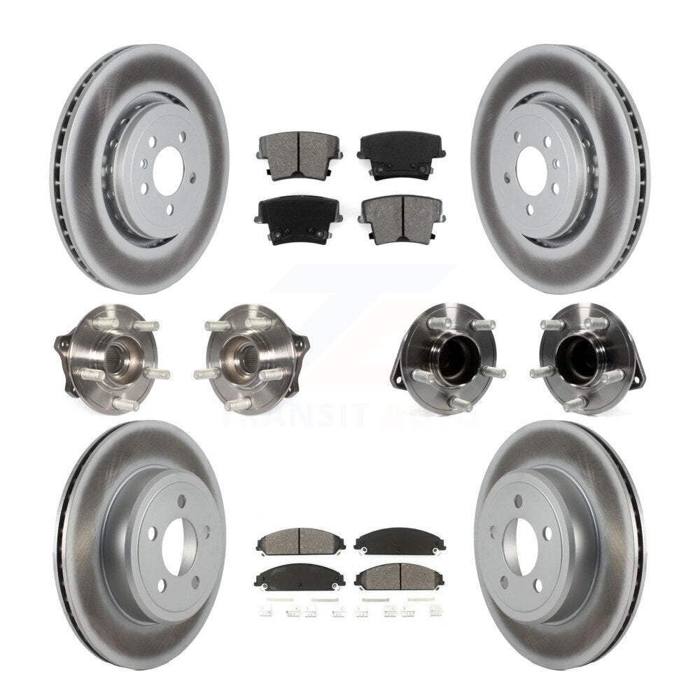 [Avant + Arrière] Kit d'ensemble roulement de roue et moyeu pour 2017-2018 Dodge Charger RWD avec 5.7L avec 355mm Diameter Rotor KBB-121822