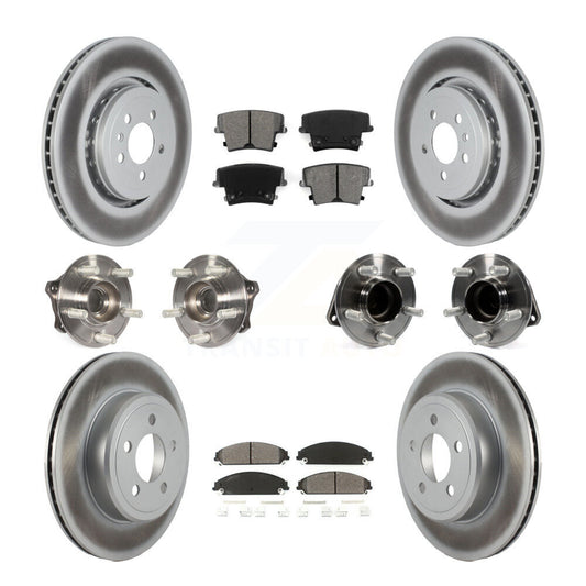 [Avant + Arrière] Kit d'ensemble roulement de roue et moyeu pour 2017-2018 Dodge Charger RWD avec 5.7L avec 355mm Diameter Rotor KBB-121822