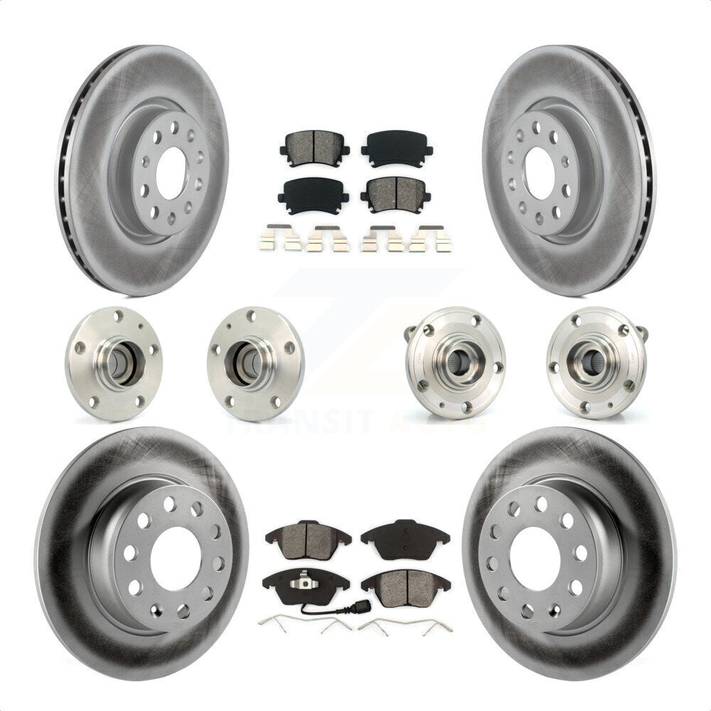 [Avant + Arrière] Kit d'ensemble roulement de roue et moyeu pour 2011 Volkswagen GTI avec 32mm bearing KBB-121824 par Transit Auto