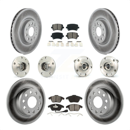 [Avant + Arrière] Kit d'ensemble roulement de roue et moyeu pour 2011 Volkswagen GTI avec 32mm bearing KBB-121824 par Transit Auto