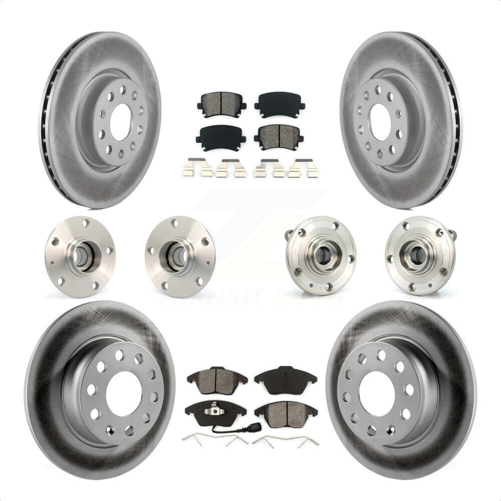 [Avant + Arrière] Kit d'ensemble roulement de roue et moyeu pour 2011 Volkswagen GTI avec 30mm bearing KBB-121825 par Transit Auto