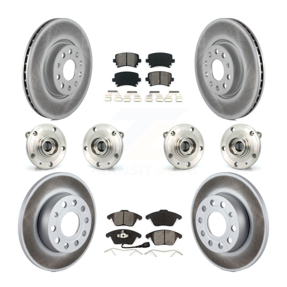 [Avant + Arrière] Kit d'ensemble roulement de roue et moyeu pour 2008 Audi A3 Quattro avec 260mm Diameter Rotor KBB-121826