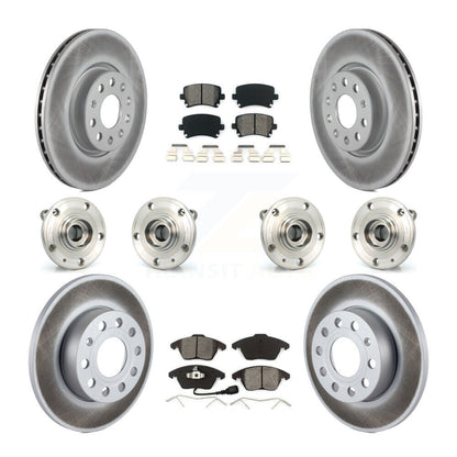 [Avant + Arrière] Kit d'ensemble roulement de roue et moyeu pour 2008 Audi A3 Quattro avec 260mm Diameter Rotor KBB-121826