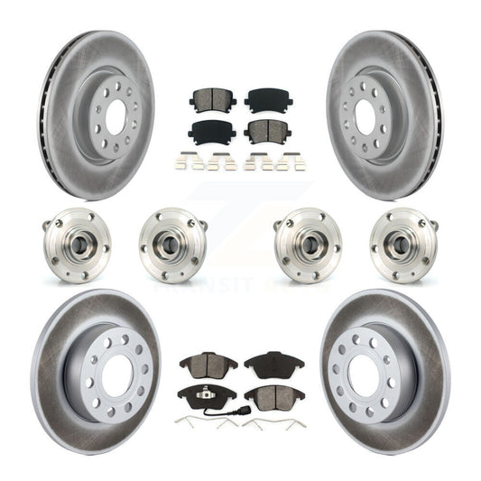 [Avant + Arrière] Kit d'ensemble roulement de roue et moyeu pour 2008 Audi A3 Quattro avec 260mm Diameter Rotor KBB-121826