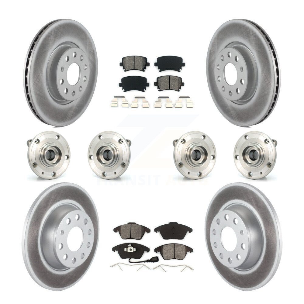 [Avant + Arrière] Kit d'ensemble roulement de roue et moyeu pour 2008 Audi A3 Quattro avec 286mm Diameter Rotor KBB-121827