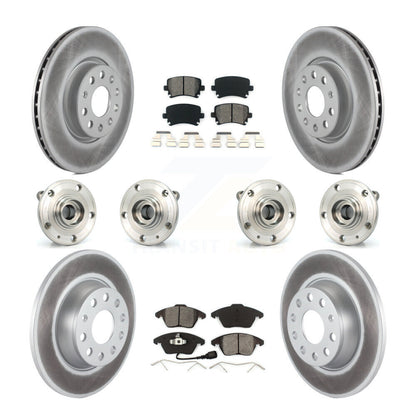 [Avant + Arrière] Kit d'ensemble roulement de roue et moyeu pour 2008 Audi A3 Quattro avec 286mm Diameter Rotor KBB-121827