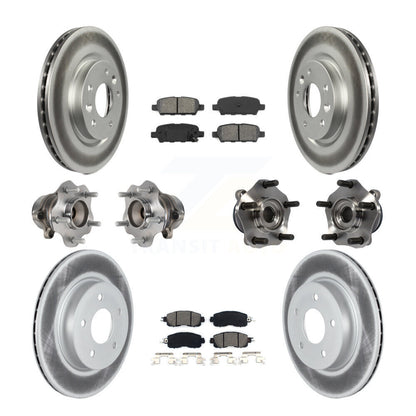 [Avant + Arrière] Kit d'ensemble roulement de roue et moyeu pour 2017 Nissan LEAF avec Electric Parking KBB-121828