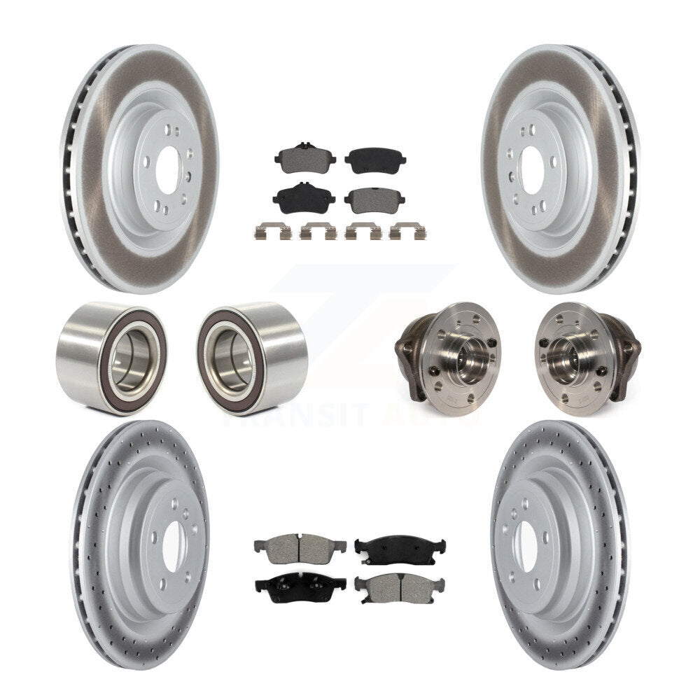 [Avant + Arrière] Kit d'ensemble roulement de roue et moyeu pour 2016-2017 Mercedes-Benz GLE400 sans Sport Package KBB-121846