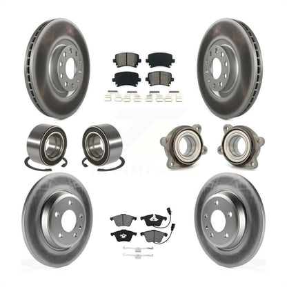 [Avant + Arrière] Kit d'ensemble roulement de roue et moyeu pour 2009 Audi A4 Quattro Convertible avec 300mm Diameter Rotor KBB-121850 par Transit Auto