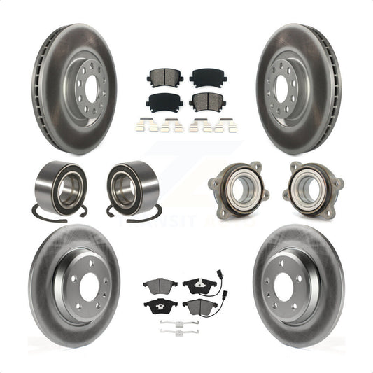 [Avant + Arrière] Kit d'ensemble roulement de roue et moyeu pour 2009 Audi A4 Quattro Convertible avec 300mm Diameter Rotor KBB-121850 par Transit Auto