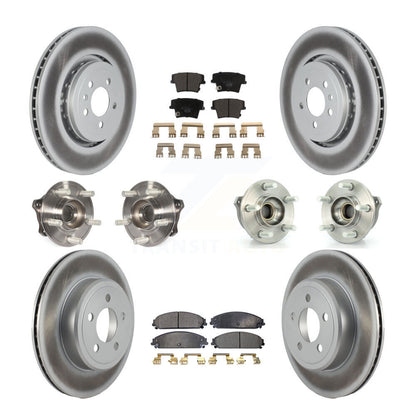 [Avant + Arrière] Kit d'ensemble roulement de roue et moyeu pour 2015-2018 Dodge Charger AWD avec 3.6L avec 355mm Diameter Rotor KBB-121854