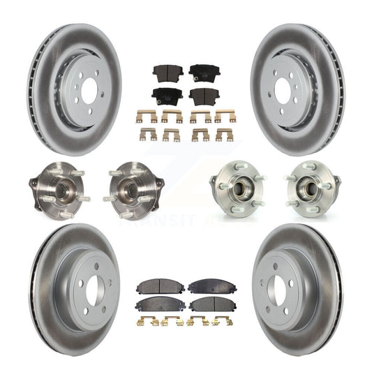 [Avant + Arrière] Kit d'ensemble roulement de roue et moyeu pour 2015-2018 Dodge Charger AWD avec 3.6L avec 355mm Diameter Rotor KBB-121854