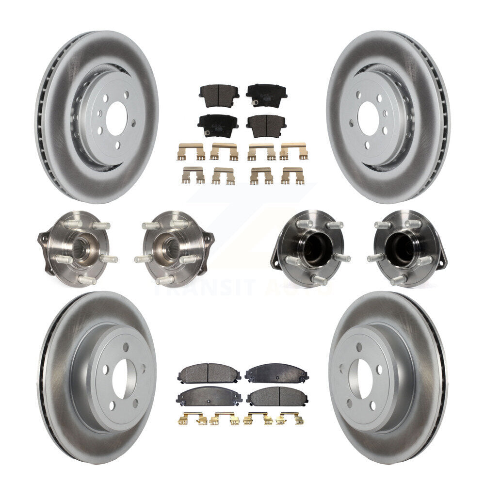 [Avant + Arrière] Kit d'ensemble roulement de roue et moyeu pour 2017-2018 Dodge Charger RWD avec 5.7L avec 355mm Diameter Rotor KBB-121855