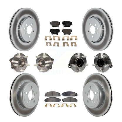 [Avant + Arrière] Kit d'ensemble roulement de roue et moyeu pour 2017-2018 Dodge Charger RWD avec 5.7L avec 355mm Diameter Rotor KBB-121855