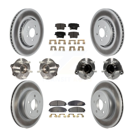 [Avant + Arrière] Kit d'ensemble roulement de roue et moyeu pour 2017-2018 Dodge Charger RWD avec 5.7L avec 355mm Diameter Rotor KBB-121855