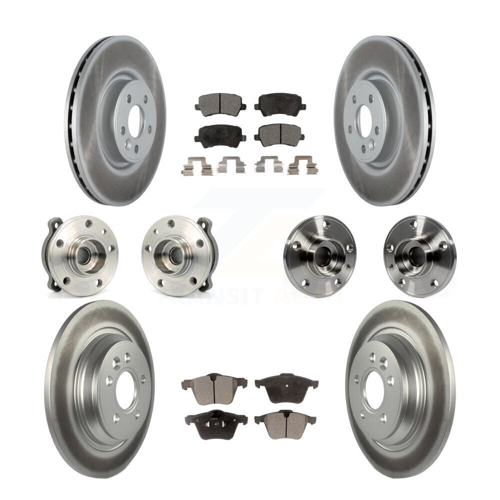 [Avant + Arrière] Kit d'ensemble roulement de roue et moyeu pour 2013-2014 Volvo S60 3.0L avec 336mm Diameter Rotor KBB-121859