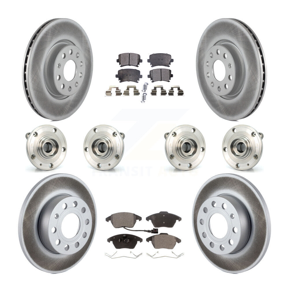 [Avant + Arrière] Kit d'ensemble roulement de roue et moyeu pour 2008 Audi A3 Quattro avec 260mm Diameter Rotor KBB-121864