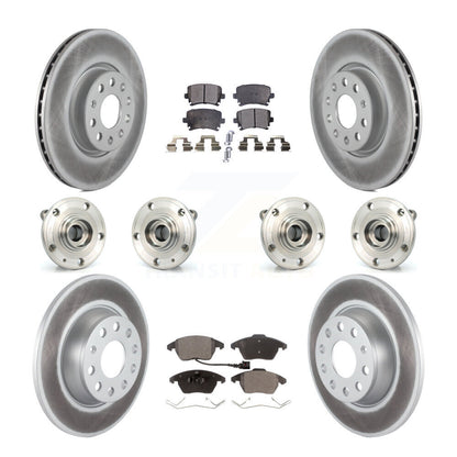 [Avant + Arrière] Kit d'ensemble roulement de roue et moyeu pour 2008 Audi A3 Quattro avec 286mm Diameter Rotor KBB-121865