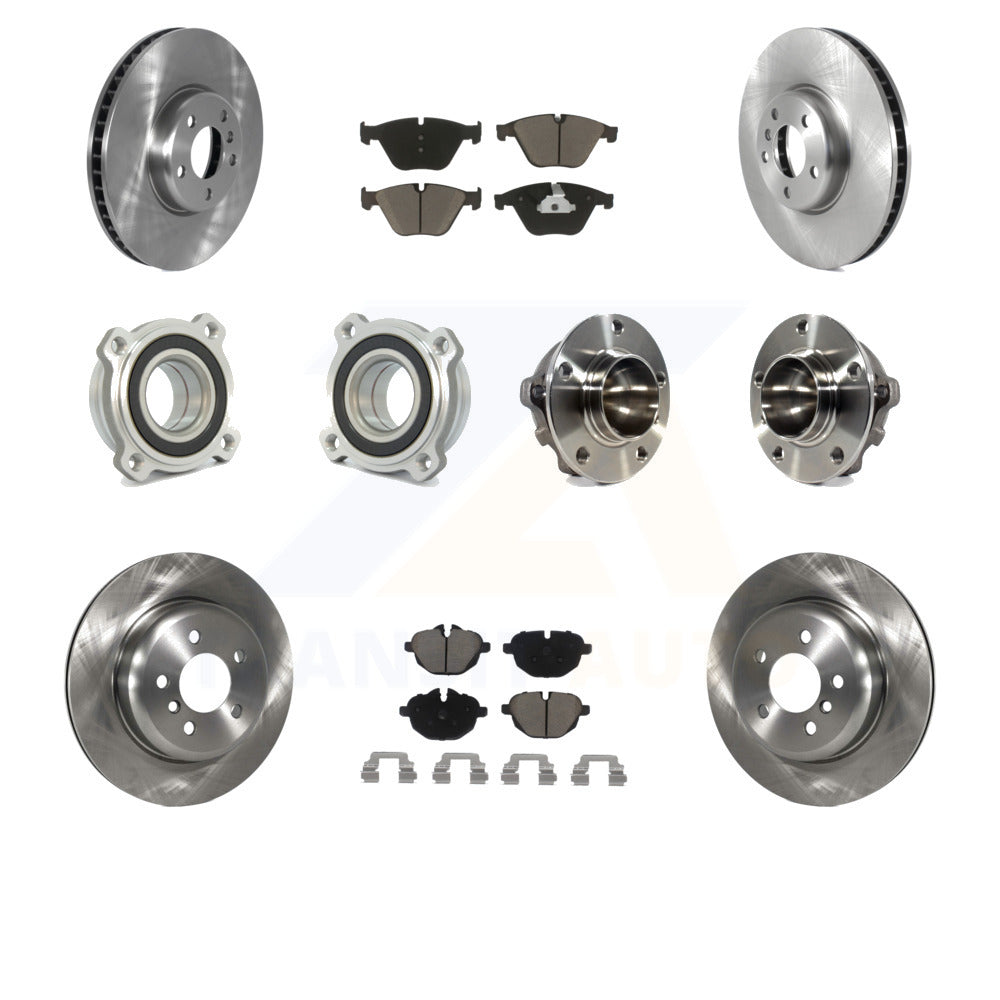 [Avant + Arrière] Kit d'ensemble roulement de roue et moyeu pour 2011-2013 BMW 535i avec 330mm Diameter Rotor KBB-122650 par Transit Auto