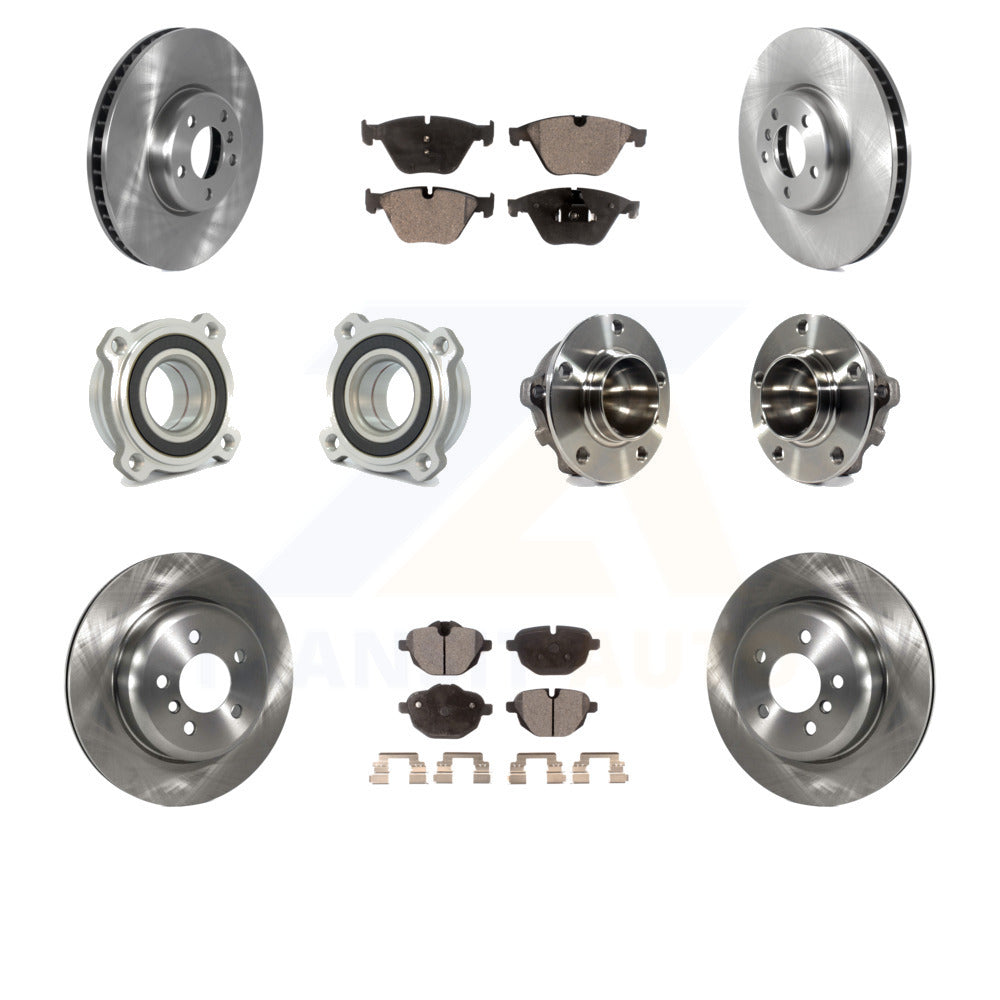 [Avant + Arrière] Kit d'ensemble roulement de roue et moyeu pour 2011-2013 BMW 535i avec 330mm Diameter Rotor KBB-122693 par Transit Auto