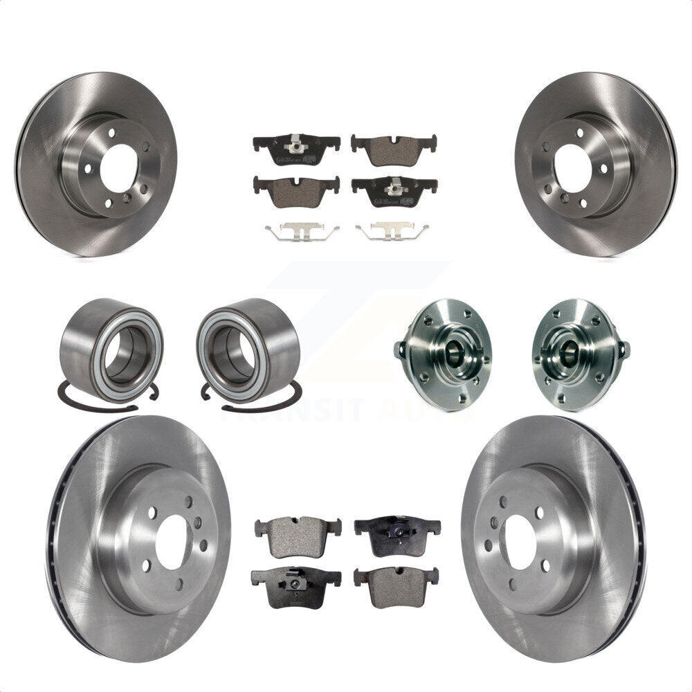 [Avant + Arrière] Kit d'ensemble roulement de roue et moyeu pour 2016 BMW 328i GT xDrive avec Blue Painted Calipers KBB-122701 par Transit Auto