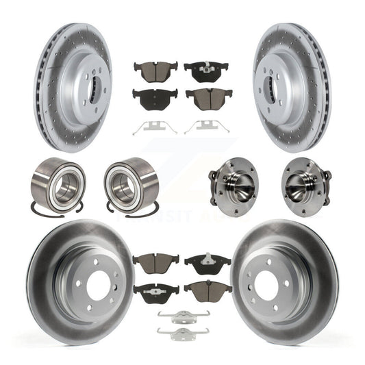 [Avant + Arrière] Kit d'ensemble roulement de roue et moyeu pour 2012 BMW 335i Convertible avec Blue Painted Calipers KBB-122738
