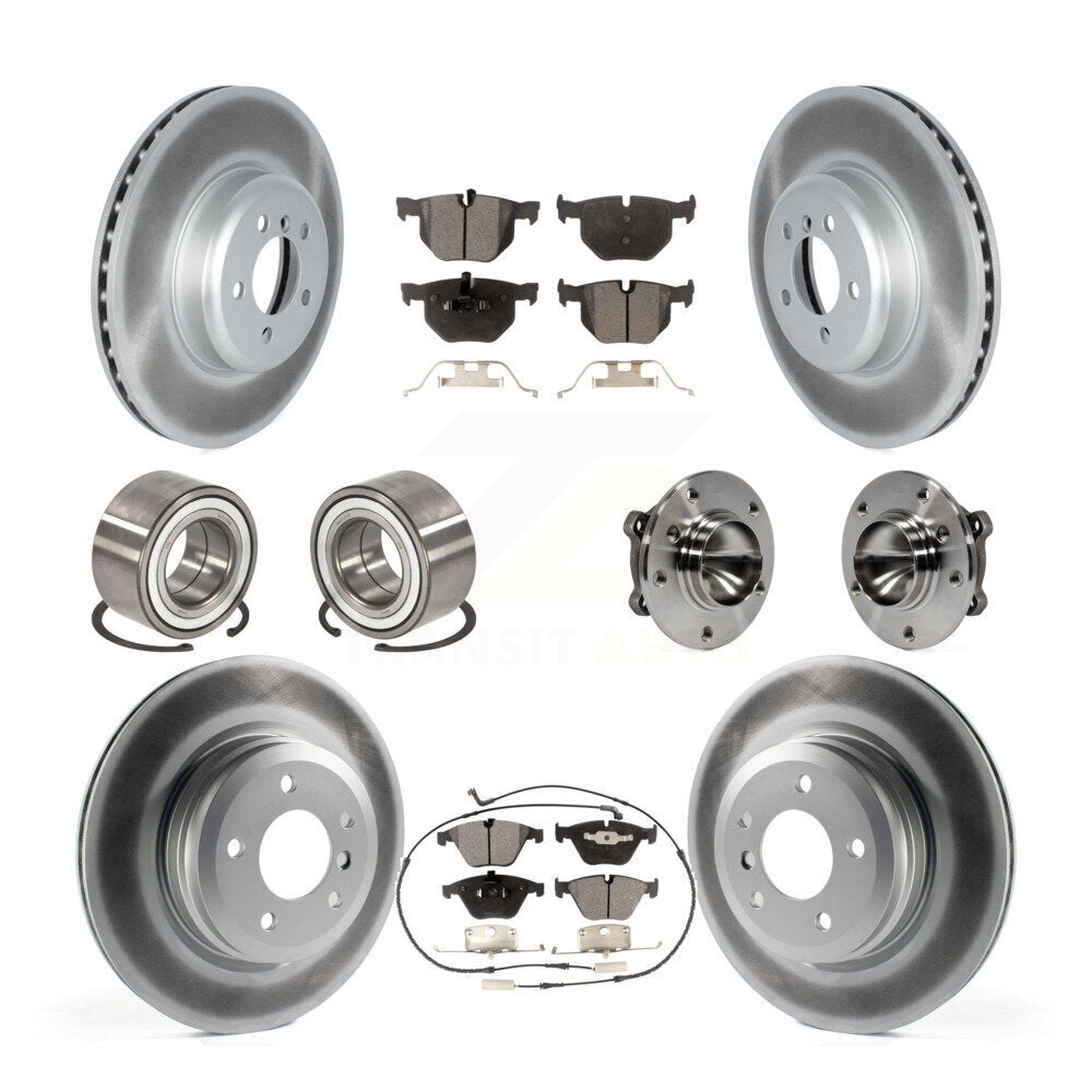 [Avant + Arrière] Kit d'ensemble roulement de roue et moyeu pour 2012 BMW 335i Convertible avec Blue Painted Calipers KBB-122773