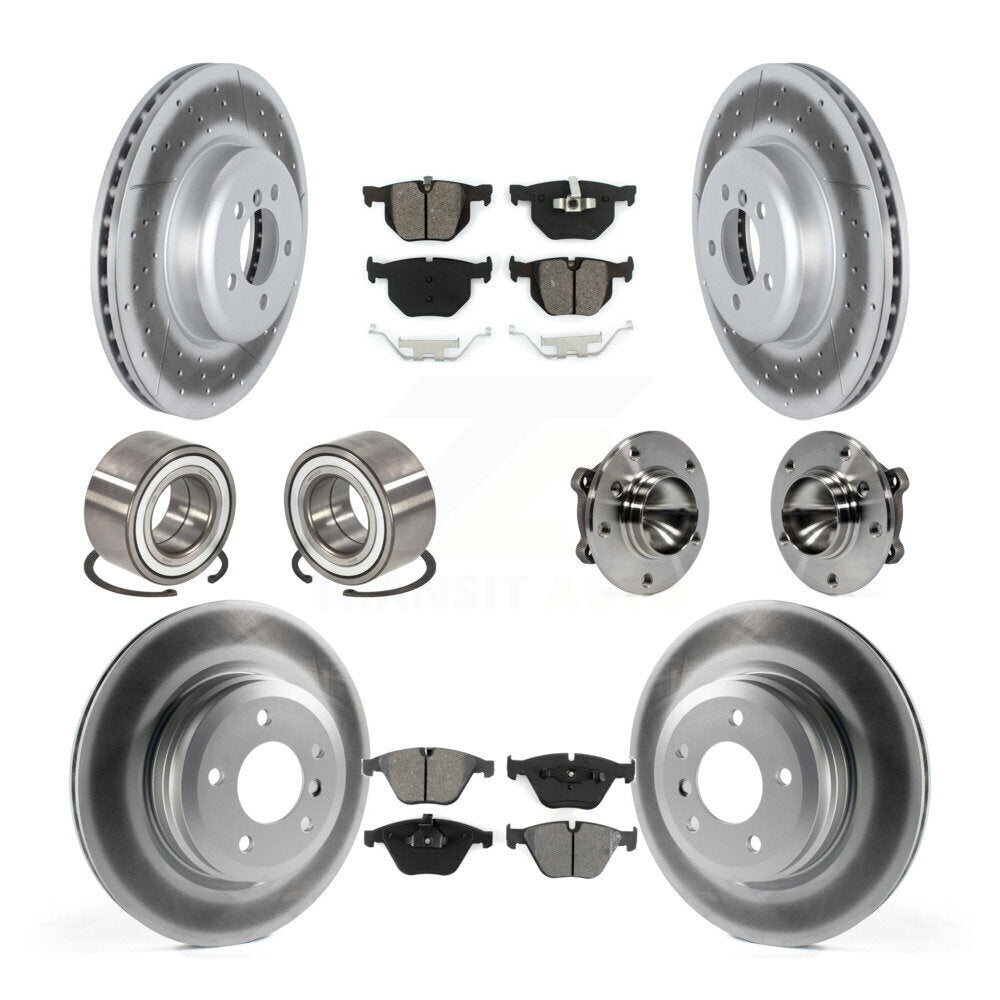 [Avant + Arrière] Kit d'ensemble roulement de roue et moyeu pour 2012 BMW 335i Convertible avec Blue Painted Calipers KBB-122801