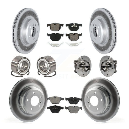 [Avant + Arrière] Kit d'ensemble roulement de roue et moyeu pour 2012 BMW 335i Convertible avec Blue Painted Calipers KBB-122801