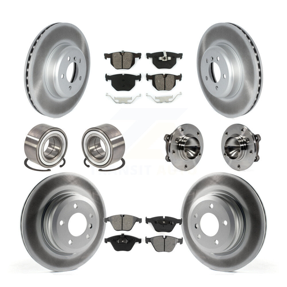 [Avant + Arrière] Kit d'ensemble roulement de roue et moyeu pour 2012 BMW 335i Convertible avec Blue Painted Calipers KBB-122802