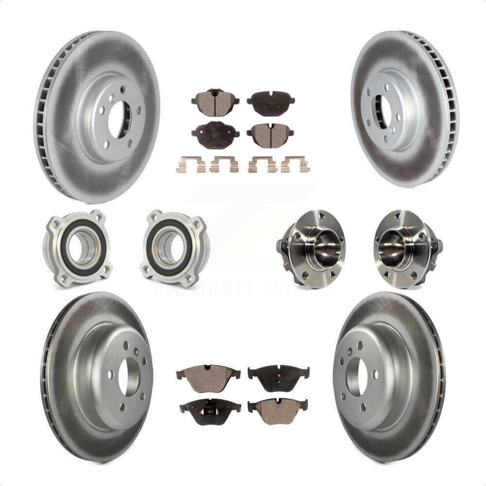 [Avant + Arrière] Kit d'ensemble roulement de roue et moyeu pour 2011-2013 BMW 535i avec 330mm Diameter Rotor KBB-122819 par Transit Auto