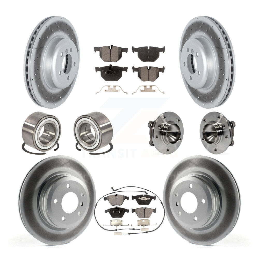 [Avant + Arrière] Kit d'ensemble roulement de roue et moyeu pour 2012 BMW 335i Convertible avec Blue Painted Calipers KBB-122841