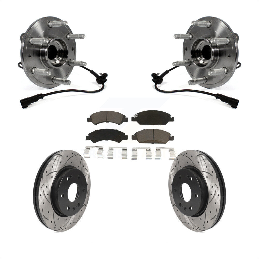 [Avant] Kit d'ensemble roulement de roue et moyeu pour 2019 Chevrolet Silverado 1500 LD 4WD 4 Piston Caliper KBB-123060 par Transit Auto
