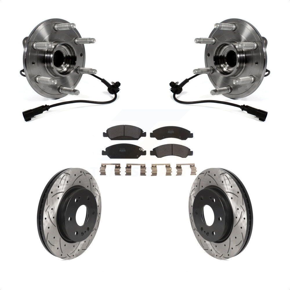 [Avant] Kit d'ensemble roulement de roue et moyeu pour 2019 Chevrolet Silverado 1500 LD 4WD 4 Piston Caliper KBB-123067 par Transit Auto