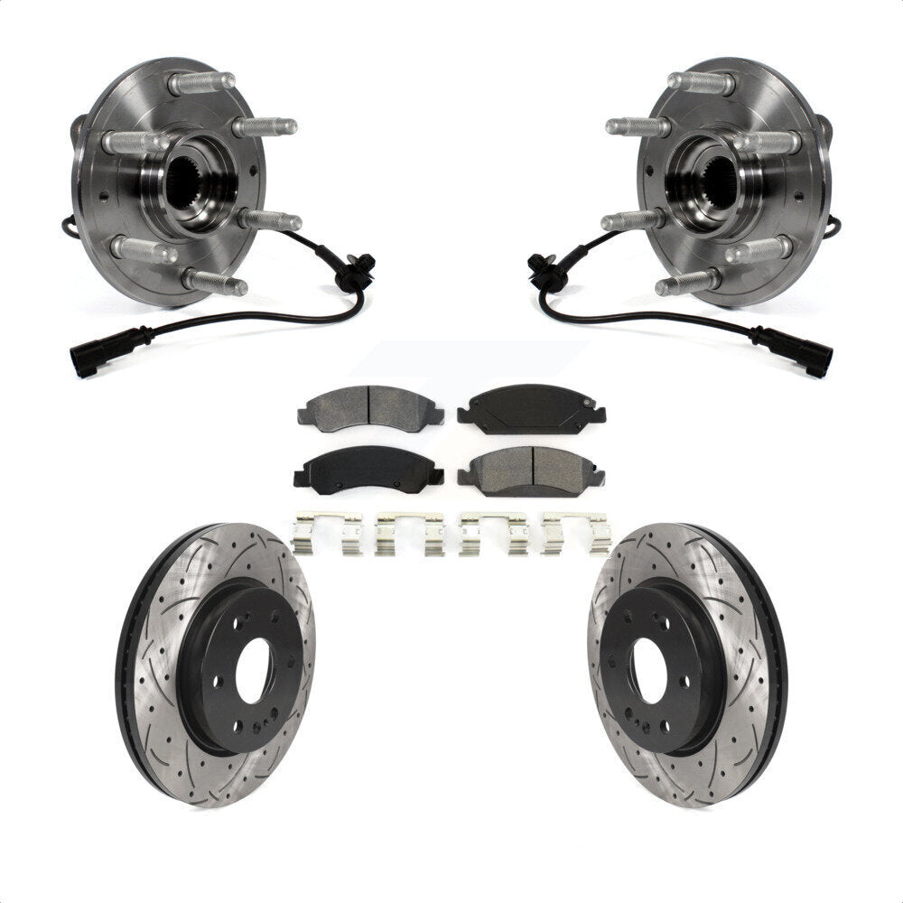 [Avant] Kit d'ensemble roulement de roue et moyeu pour 2019 Chevrolet Silverado 1500 LD 4WD 4 Piston Caliper KBB-123070 par Transit Auto