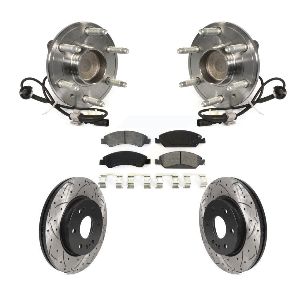 [Avant] Kit d'ensemble roulement de roue et moyeu pour 2019 Chevrolet Silverado 1500 LD RWD 4 Piston Caliper KBB-123071 par Transit Auto