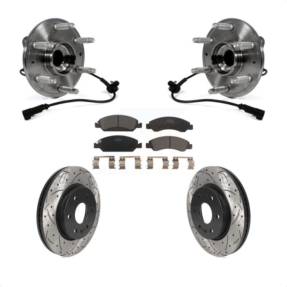 [Avant] Kit d'ensemble roulement de roue et moyeu pour 2019 Chevrolet Silverado 1500 LD 4WD 4 Piston Caliper KBB-123075 par Transit Auto