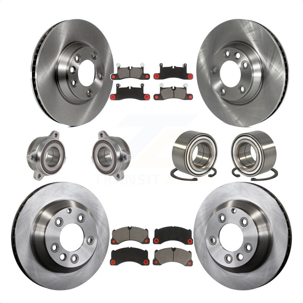 [Avant + Arrière] Kit de Roulement de roue pour 2011-2012 Porsche Cayenne Base avec 380mm Diameter Rotor KBB-123154 par Transit Auto