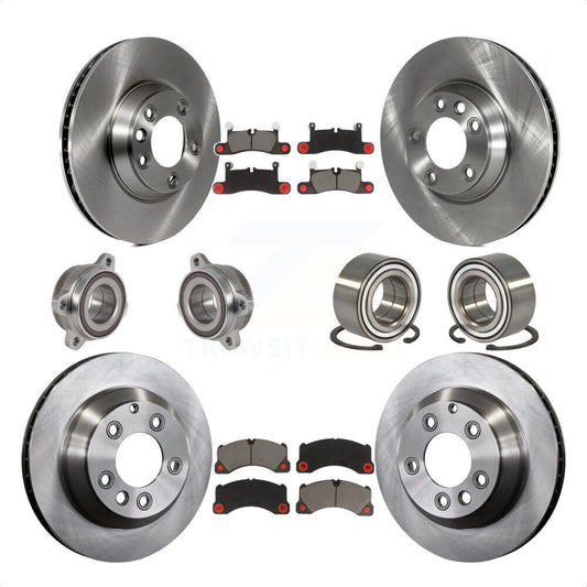 [Avant + Arrière] Kit de Roulement de roue pour 2011-2012 Porsche Cayenne Base avec 380mm Diameter Rotor KBB-123154 par Transit Auto