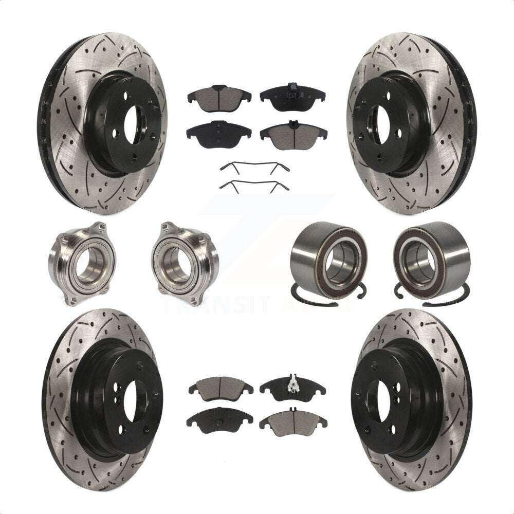 [Avant + Arrière] Kit de Roulement de roue pour 2011-2012 Mercedes-Benz C300 avec 322mm Diameter Rotor KBB-123186 par Transit Auto