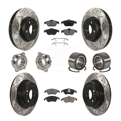 [Avant + Arrière] Kit de Roulement de roue pour 2011-2012 Mercedes-Benz C300 avec 322mm Diameter Rotor KBB-123186 par Transit Auto