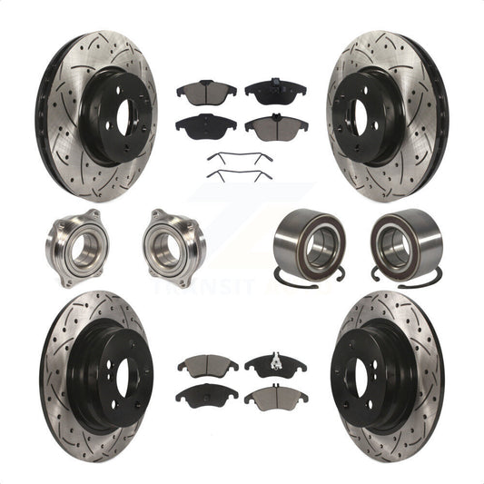 [Avant + Arrière] Kit de Roulement de roue pour 2011-2012 Mercedes-Benz C300 avec 322mm Diameter Rotor KBB-123186 par Transit Auto