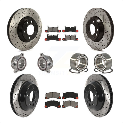 [Avant + Arrière] Kit de Roulement de roue pour 2011-2012 Porsche Cayenne Base avec 380mm Diameter Rotor KBB-123187 par Transit Auto