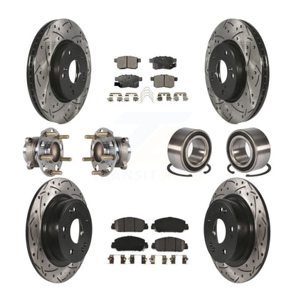 [Avant + Arrière] Kit de Roulement de roue pour 2016-2017 Honda Accord EX-L avec 3.5L KBB-123197