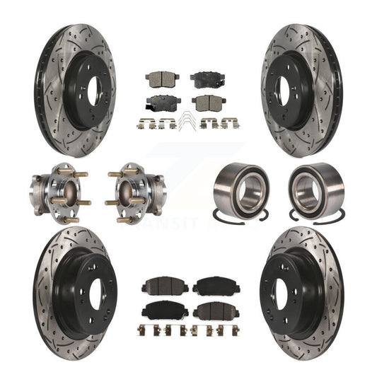 [Avant + Arrière] Kit de Roulement de roue pour 2016-2017 Honda Accord EX-L avec 3.5L KBB-123197