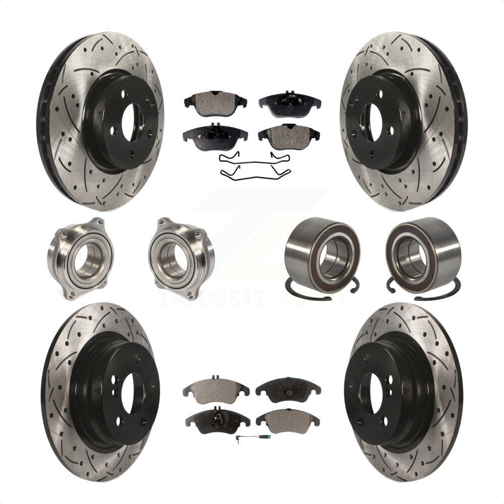 [Avant + Arrière] Kit de Roulement de roue pour 2011-2012 Mercedes-Benz C300 avec 322mm Diameter Rotor KBB-123203 par Transit Auto