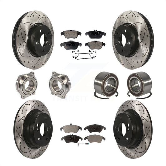 [Avant + Arrière] Kit de Roulement de roue pour 2011-2012 Mercedes-Benz C300 avec 322mm Diameter Rotor KBB-123203 par Transit Auto