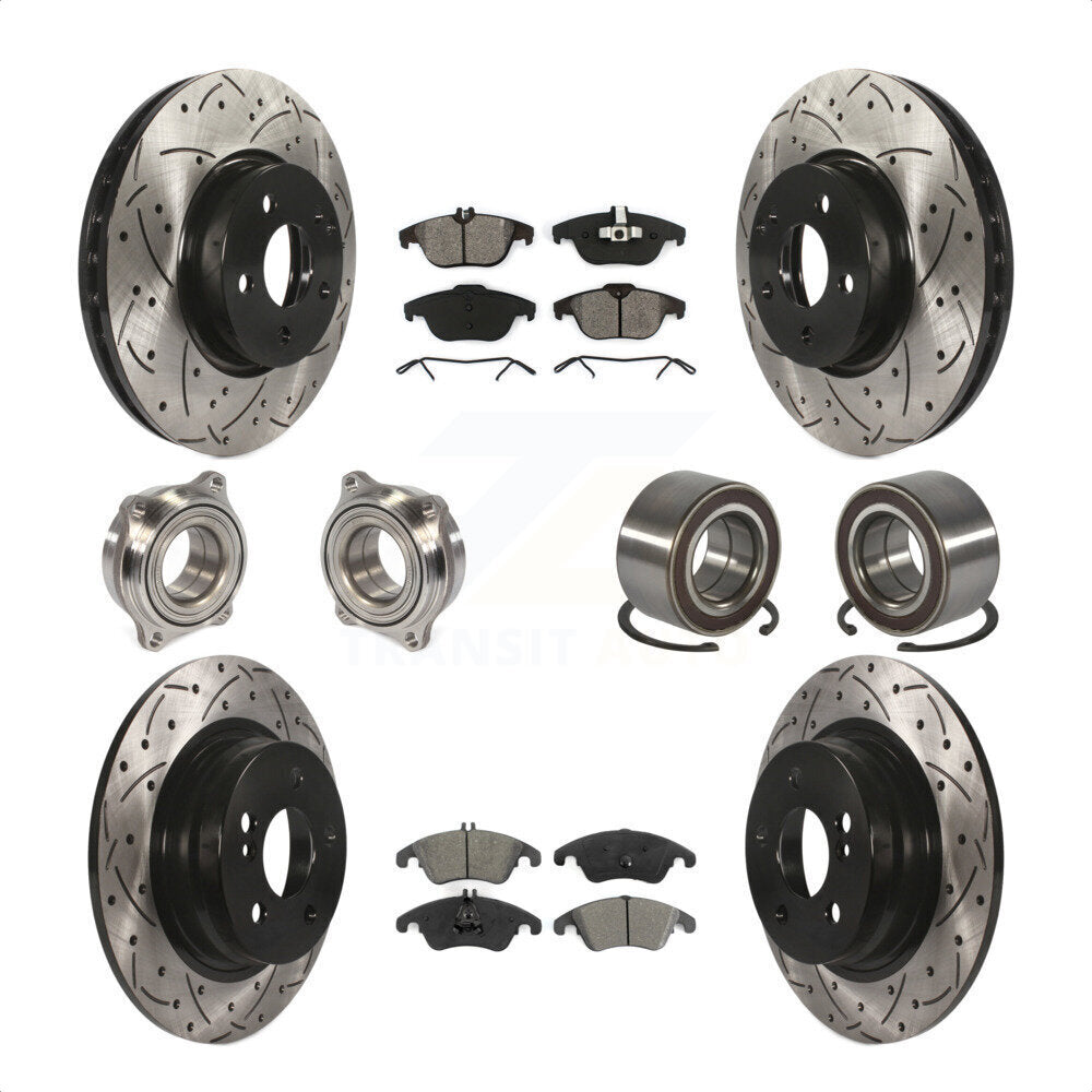 [Avant + Arrière] Kit de Roulement de roue pour 2011-2012 Mercedes-Benz C300 avec 322mm Diameter Rotor KBB-123208 par Transit Auto