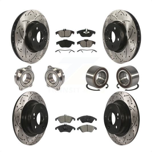 [Avant + Arrière] Kit de Roulement de roue pour 2011-2012 Mercedes-Benz C300 avec 322mm Diameter Rotor KBB-123208 par Transit Auto