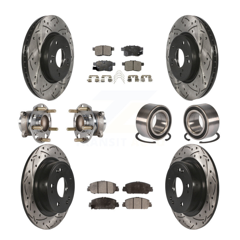 [Avant + Arrière] Kit de Roulement de roue pour 2016-2017 Honda Accord EX-L avec 3.5L KBB-123226